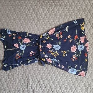 Express Navy Floral Dress- Size Small